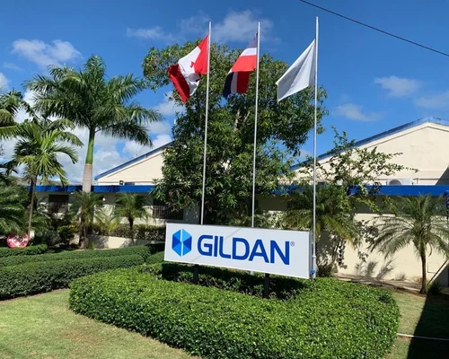 Façade extérieure du bureau régional de la République dominicaine.