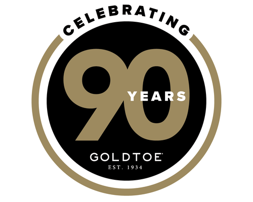 Logo du 90e anniversaire de GOLDTOE.